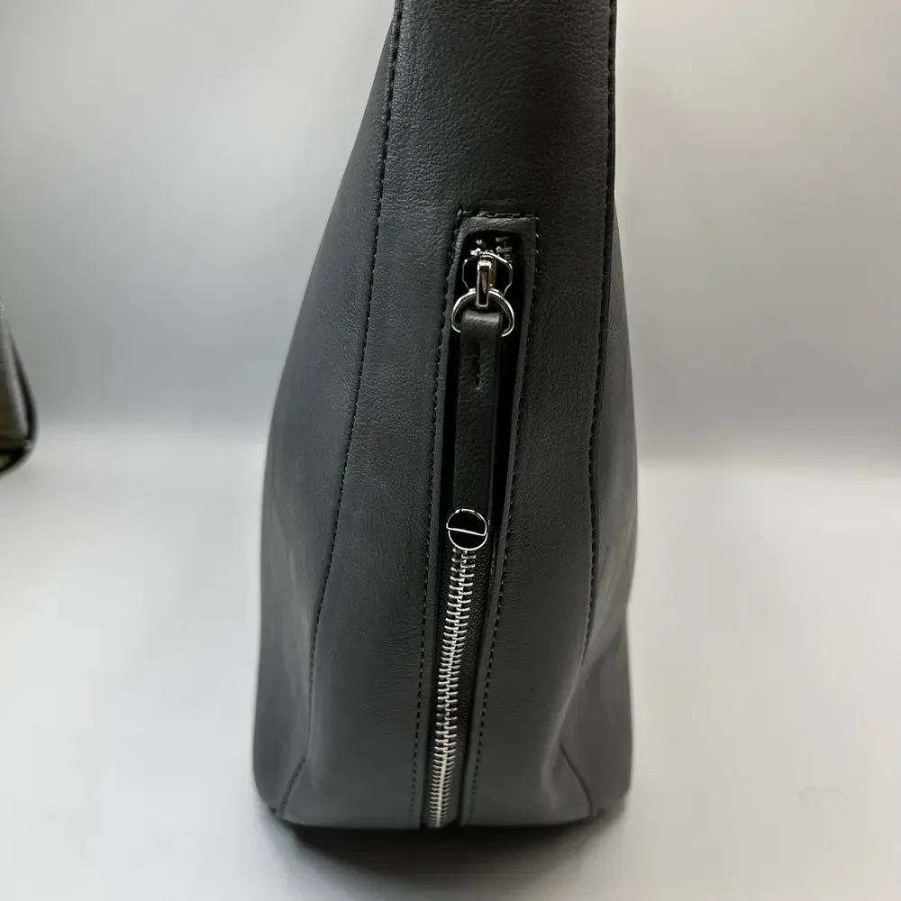 Alfani Gray Faux Leather Hobo Shoulder Bag - Picture 3 of 10